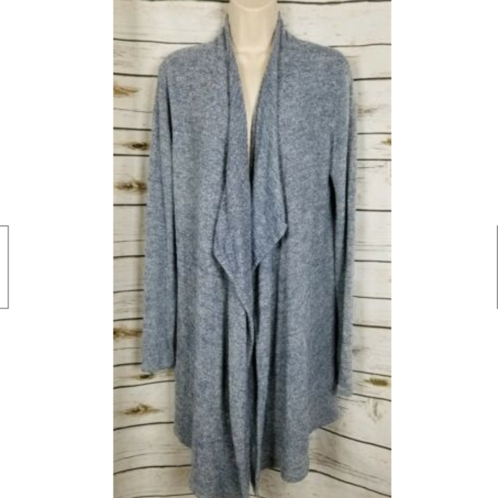 Shimera Blue Sweater Cardigan Wrap Waterfall Drape